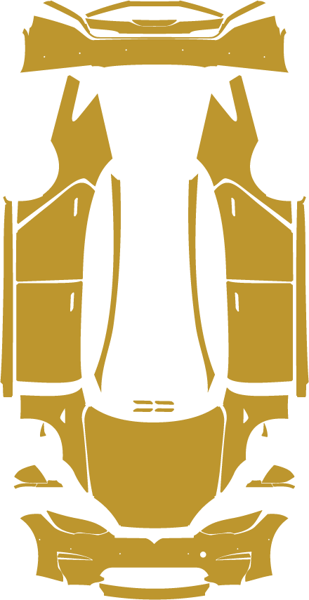 Gloss PPF Full Car - Sedan Coverage Layout